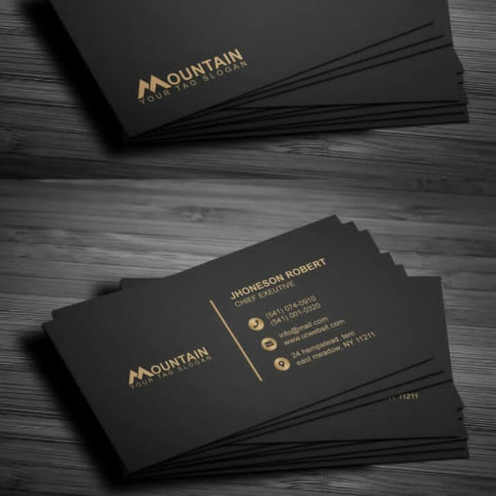 Black unique embossed visiting card at hyderabad-9